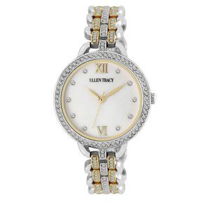 💝Host Pick💝 NEW Ellen Tracy Two-Toned Embellished Watch